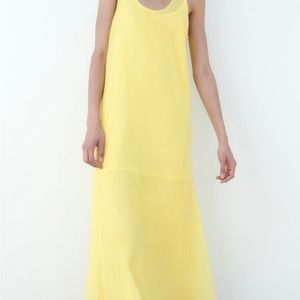 Brand new Zara Semi-sheer knit dress Yellow